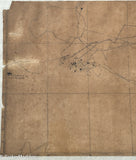 Rare 19th C. Whaling Chart of Bark Canton II Off South Africa