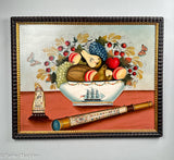 Scrimshaw Still Life Painting by Ralph Cahoon