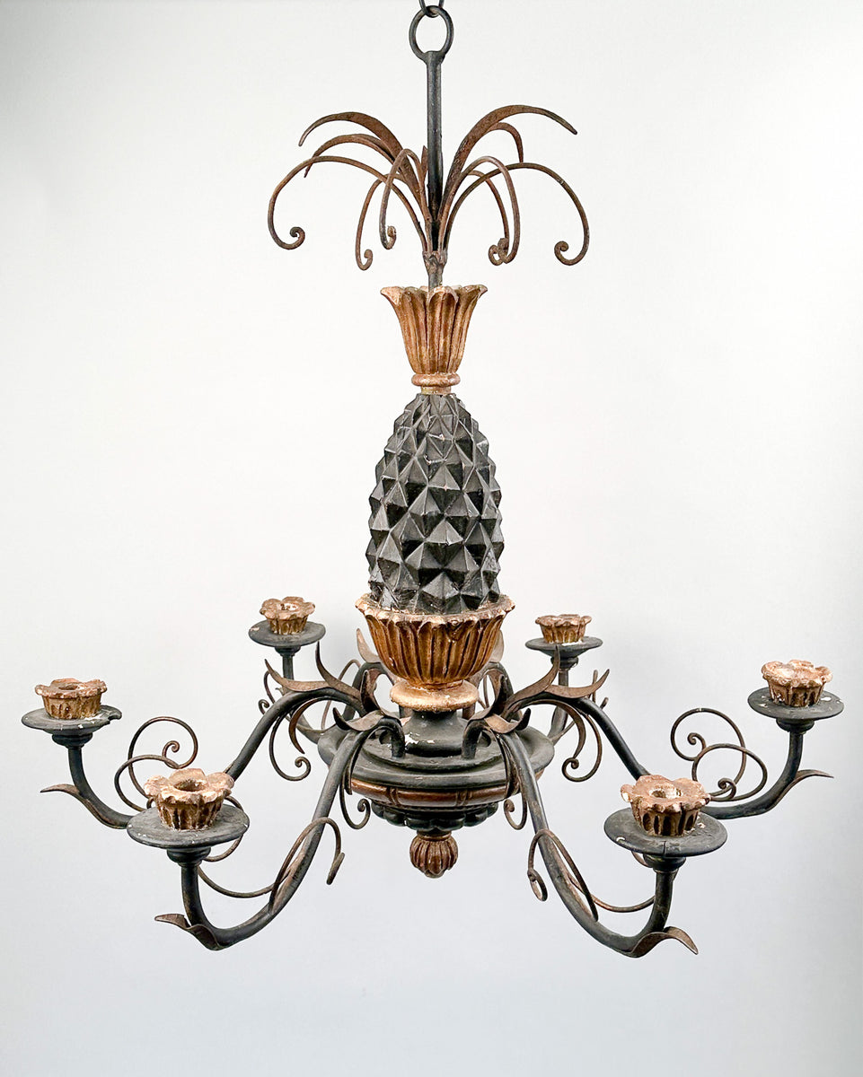 Vintage Carved Wooden Pineapple Chandelier – Paul Madden Antiques