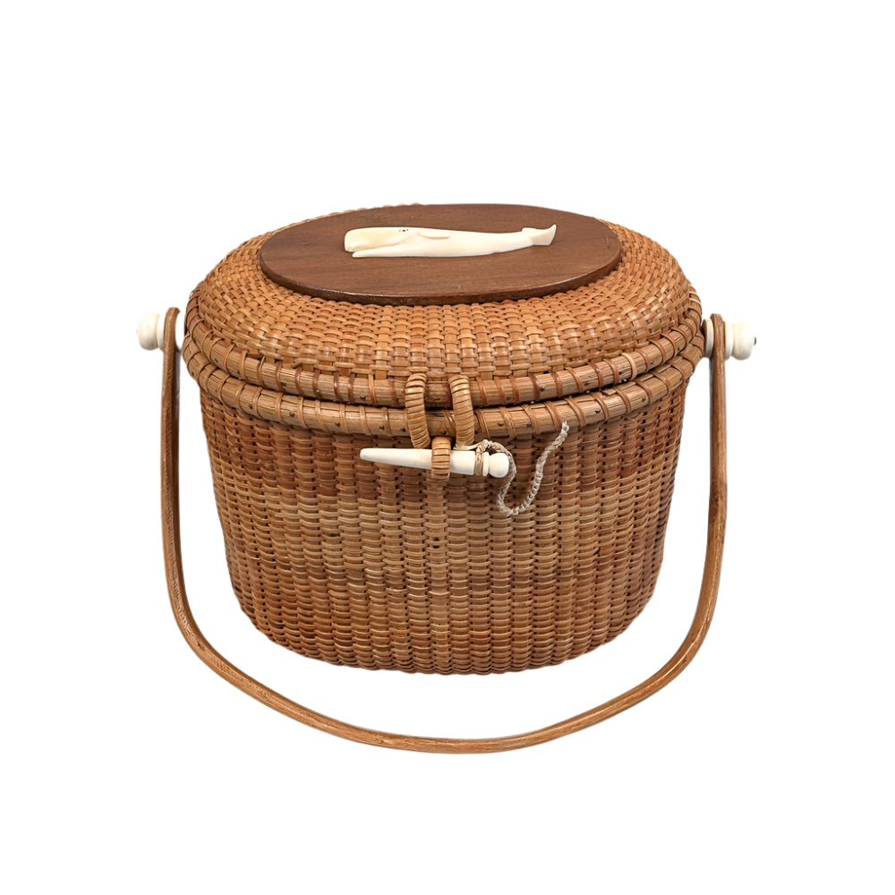 vintage basket ❀ 両側 持ち手の * バスケット
