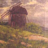 Oil on canvas "Cape Cod Windmill " by Carlton
