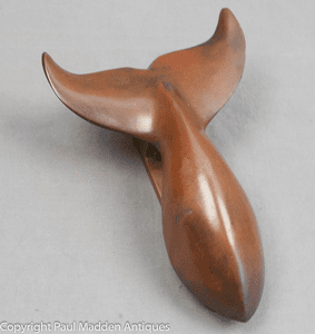 Vintage Cast Brass Whale Tail Doorknocker