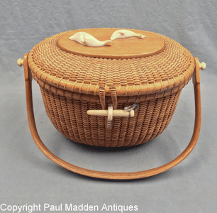 Vintage Nantucket Lightship Basket Purse by Stephen Gibbs