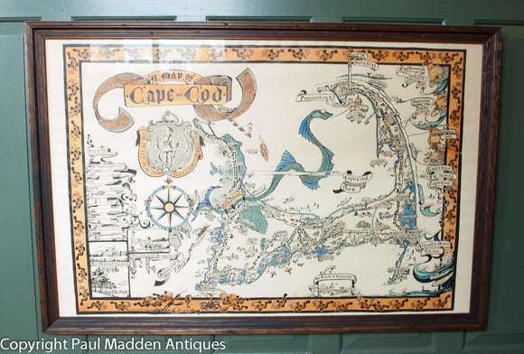 1926 Cape Cod Map by Elisabeth Leonard