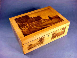 An early 19thC. box with print transfers