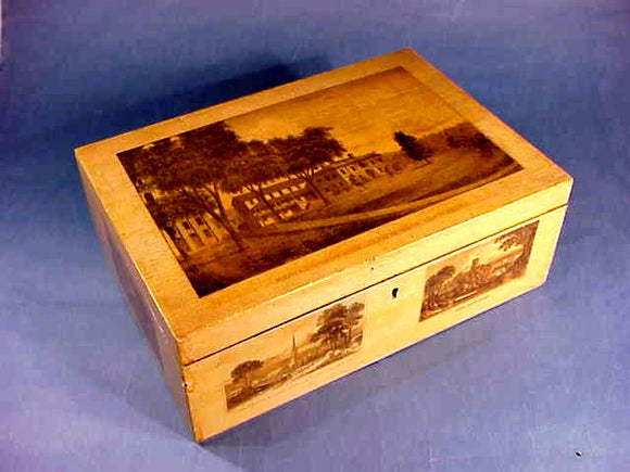 An early 19thC. box with print transfers