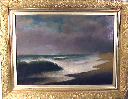 An oil on board of Nantucket beach by G.G.Fish