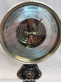 Antique 19th C. French Barometer on Bronze Cherub Stand