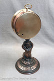 Antique 19th C. French Barometer on Bronze Cherub Stand