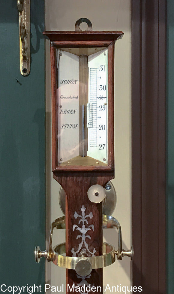 Antique 19th C. German Ship's Barometer H.A. Scheffler, Hamburg