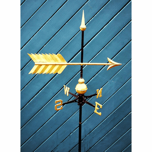 Antique American gilded ARROW weathervane