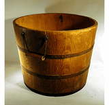 Antique American painted and grained pine bucket