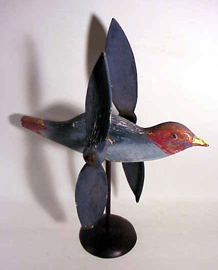 Antique Bluebird whirligig