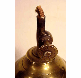 Antique brass oil lamp – Paul Madden Antiques