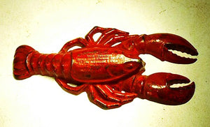 Antique cast iron red painted LOBSTER