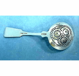 Antique coin silver sugar sifter ladle.