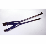 Antique fireplace tongs of unusual design