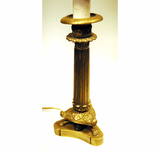 Antique French candlestick lamp