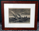 Antique marine print by Milton James Burns