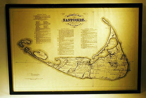 Antique Nantucket map by Ewer