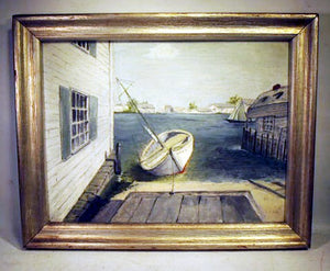 Antique oil Gloucester by Charles B. Rowley