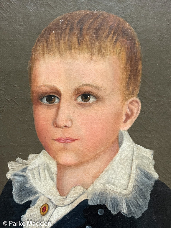 Antique oil on canvas portrait of Oliver C. Coffin, Nantucket