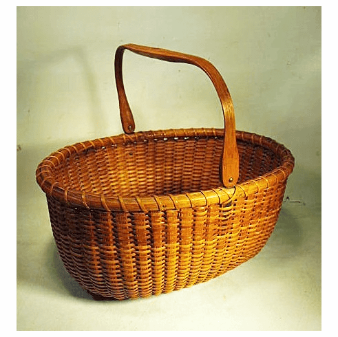 Antique oval Nantucket Lightship basket circa 1922