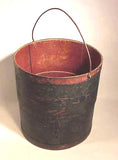 Antique painted wooden pail