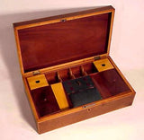 Antique sewing box with finely fitted interior tray