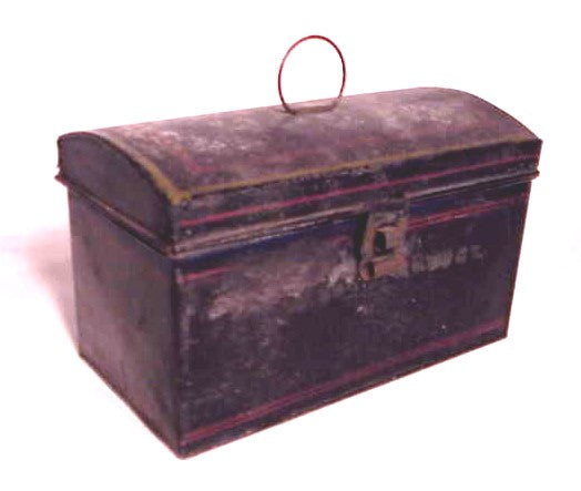 Antique tin box document from Nantucket