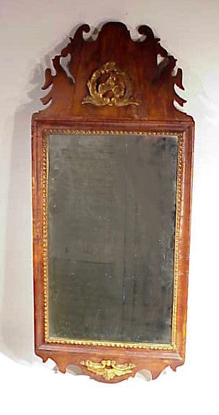 Antique Walnut looking-glass with 
