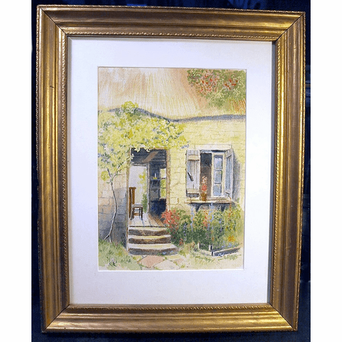 Antique watercolor by H. ANTHONY DYER