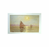 Antique watercolor of Nantucket Harbor by JDHunting