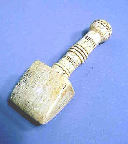 Antique whalebone seamer with turned handle