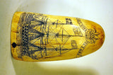 Choice scrimshaw tooth Nelson's Ship Victory