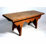 Early 19th C. cherry wood foot stool.