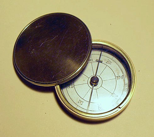 English made brass table compass.