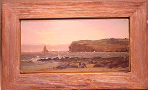 New England seacoast oil painting by W.H. Savage
