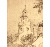 Original drawing of Nantucket  South Church