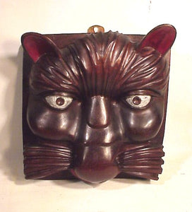 Outstanding carved mahogany CATHEAD.