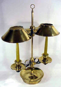 Rare 19th C. BRASS adjustable candle lamp.
