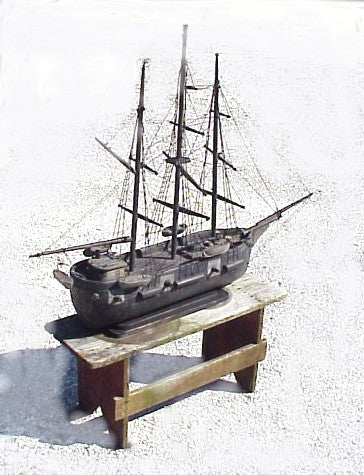 Rare and choice sailor folk art ship model BOSTON