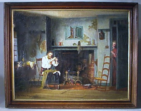 Rare and important Nantucket painting by James Walter Folger