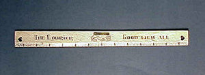 Rare antique whalebone desk ruler
