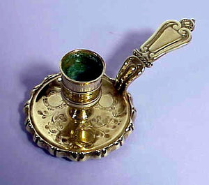 Rare mid 18th Century brass chamberstick.
