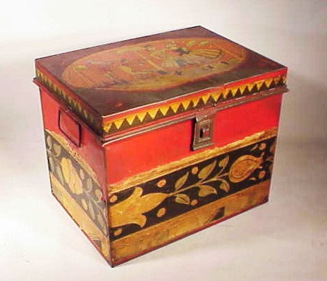 Rare painted and decorated BREAD BOX  by TONY SARG