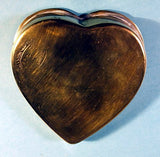 Vintage brass heart shaped box