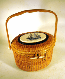 Vintage Nantucket Lightship Basket by BROWN