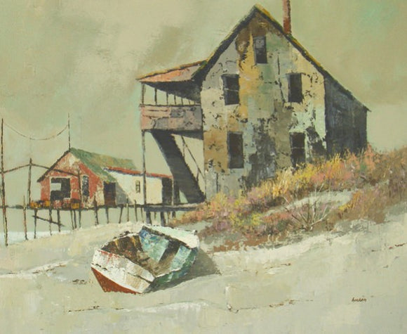 Vintage painting by Nantucket artist PHILIP HICKEN
