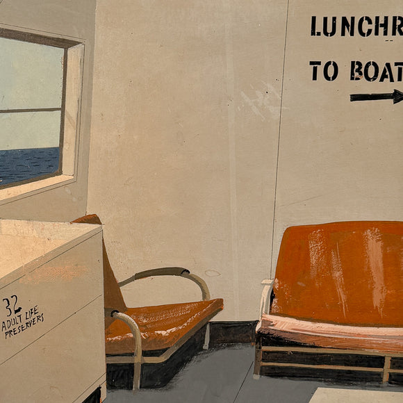 Steamship Naushon Interior Painting by John Austin